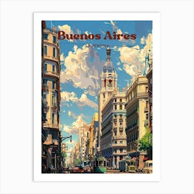 Buenos Aires Argentina Architecture Digital Travel Art Art Print