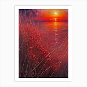 Sunset At The Beach 21 Art Print