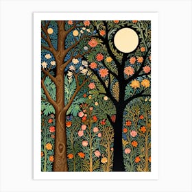 William Morris Moonlight In The Forest 15 Art Print