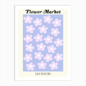 Flower Market purple Art Print