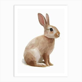 Tans Rabbit Kids Illustration 4 Art Print