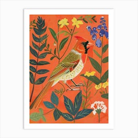 Spring Birds Northern Cardinal 2 Art Print