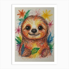 Sloth 16 Art Print