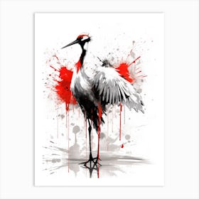 Crane Painting Art Print