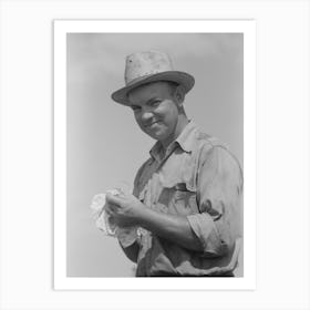 Roustabout In The Ditch Digging Gang, Seminole Oil Field, Oklahoma By Russell Lee Art Print