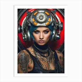 Steampunk Girl Art Print