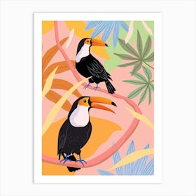 Toucans On A Branch Art Print