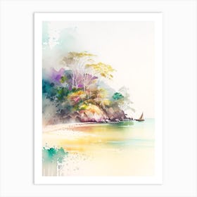 Koh Lanta Thailand Watercolour Pastel Tropical Destination Art Print