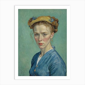 Portrait Of A Young Woman Midcentury Art Print