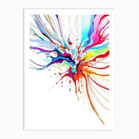 Abstract Colorful Splash Art Print