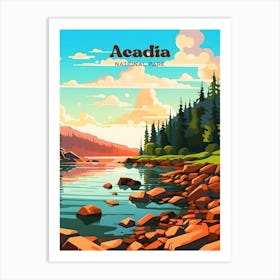 Acadia National Park Maine USA Travel Art Art Print