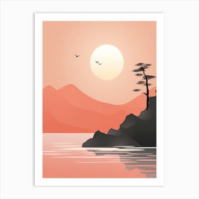 Coastal Abstract Minimalist 5 Art Print