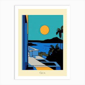 Poster Of Minimal Design Style Of Goa, India 1 Art Print