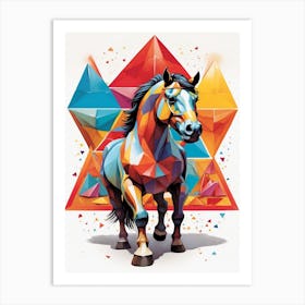 Geometric Horse Art Print