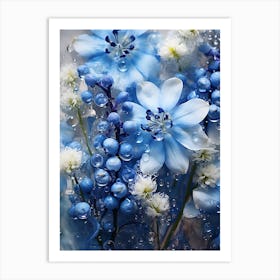 Blue Flowers 8 Art Print