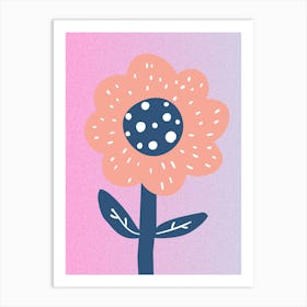 Flower With Polka Dots Art Print