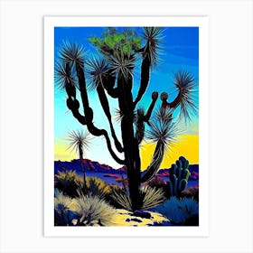 Joshua Tree By Desert Spring Nat Viga Style  (6) Art Print