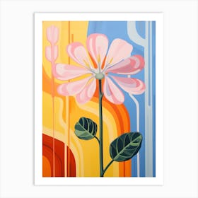 Freesia Flower 2 Hilma Af Klint Inspired Pastel Flower Painting Art Print