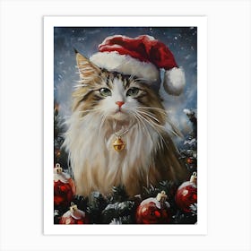 Christmas Cat 1 Art Print