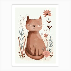 Chausie Cat Clipart Illustration 6 Art Print