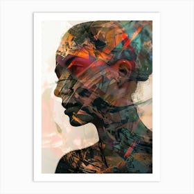 Abstract Portrait Of A Woman 3 Art Print