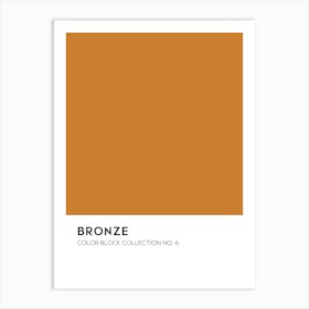 Bronze Color Block Collection Wall Art Print