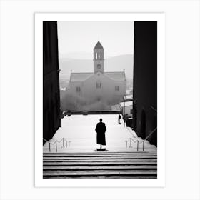 Assisi, Italy,  Black And White Analogue Photography  1 Art Print