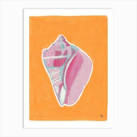 Oil Pastel Effect Sea Shell Art Print