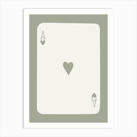 Ace Playing Card Sage Art Print