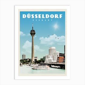 Dusseldorf Germany Travel Poster Art Print
