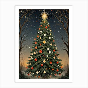 Christmas Tree In The Woods 1 Art Print