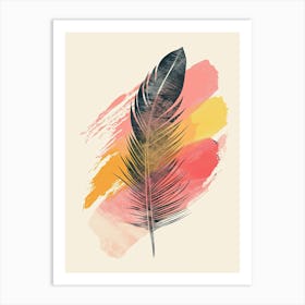 Stellar Hues In Retro Form Mid Century Style Art Print