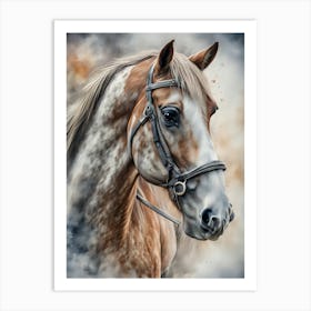 Horse Portrait - Ai Art Print