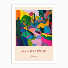 Colourful Gardens Longhouse Reserve Usa 2 Red Poster Art Print