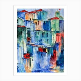 Port Of Casablanca Morocco Abstract Block harbour Art Print