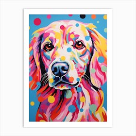 Golden Retriever Pop Art Paint 1 Art Print