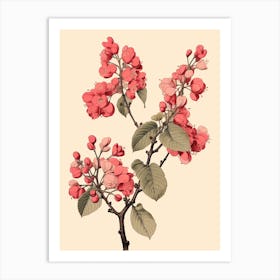 Yama Zakura Mountain Cherry 1 Vintage Japanese Botanical Art Print