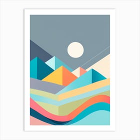 Abstract Landscape MINIMALITIC VECTOR ART Art Print