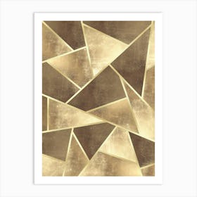 Geometric art with gold 7 Art Print