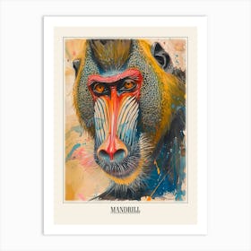 Mandrill Colourful Watercolour 2 Poster Art Print