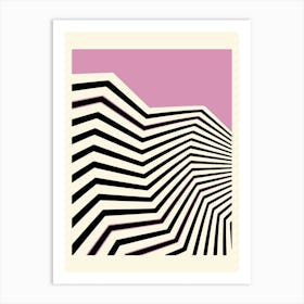 Waves Pink Art Print