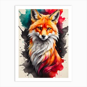 Fox Painting Art Print