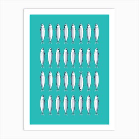 Mackerel Fish Kitchen Seaside Art Print