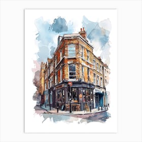 Bromley London Borough   Street Watercolour 3 Art Print