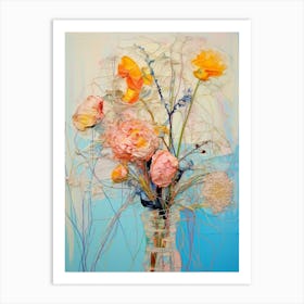 Abstract Flower Painting Everlasting Flower 4 Art Print