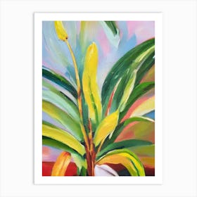 Banana Plant 3 Impressionist Painting Art Print