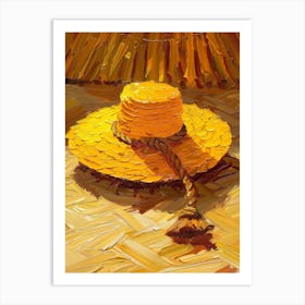 Straw Hat Art Print