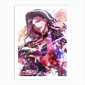 Anime Girl With Long Hair Art Print