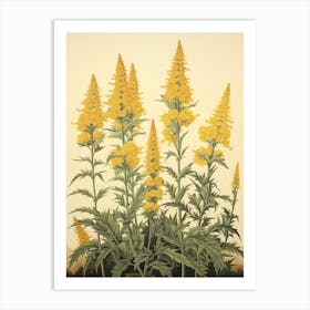 Nokanzou Goldenrod 1 Vintage Japanese Botanical Art Print