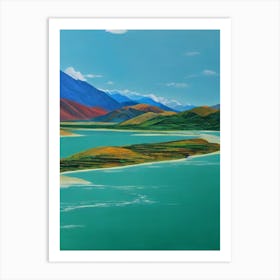 Hemis National Park India Blue Oil Painting 1  Art Print